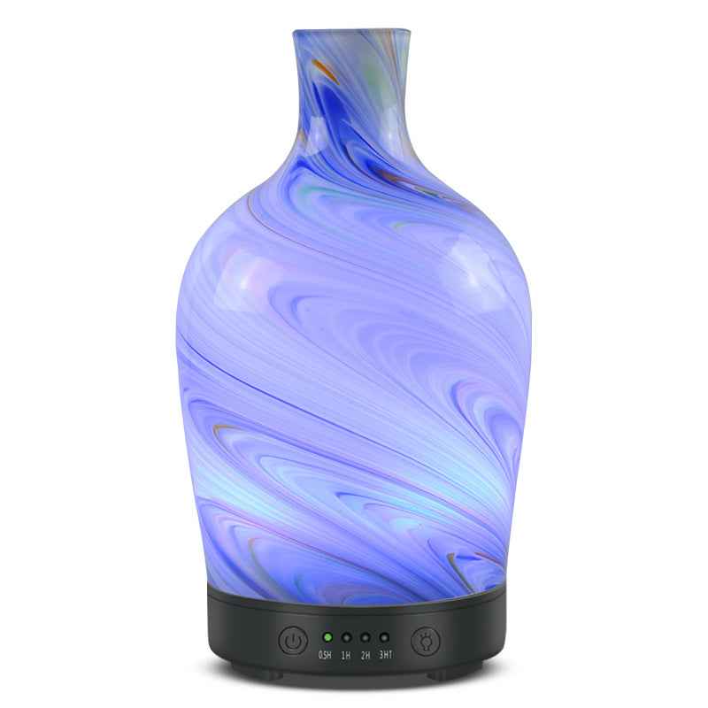 Glass Aroma Diffuser Ultrasonic Humidifier Vase Shape with Negative Ion Timer